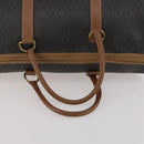 Christian Dior Honeycomb Canvas Boston Bag PVC Black Gold Auth 182601-7