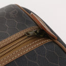 Christian Dior Honeycomb Canvas Boston Bag PVC Black Gold Auth 182602-10