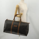 Christian Dior Honeycomb Canvas Boston Bag PVC Black Gold Auth 182602-22