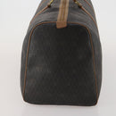 Christian Dior Honeycomb Canvas Boston Bag PVC Black Gold Auth 182602-3
