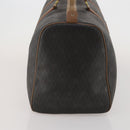 Christian Dior Honeycomb Canvas Boston Bag PVC Black Gold Auth 182602-4