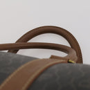 Christian Dior Honeycomb Canvas Boston Bag PVC Black Gold Auth 182602-8