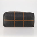 Christian Dior Honeycomb Canvas Boston Bag PVC Black Gold Auth 182602-5