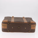 CELINE Attache Case Macadam Canvas Trunk PVC Brown Gold Auth 182603-6