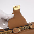 CELINE Attache Case Macadam Canvas Trunk PVC Brown Gold Auth 182603-19