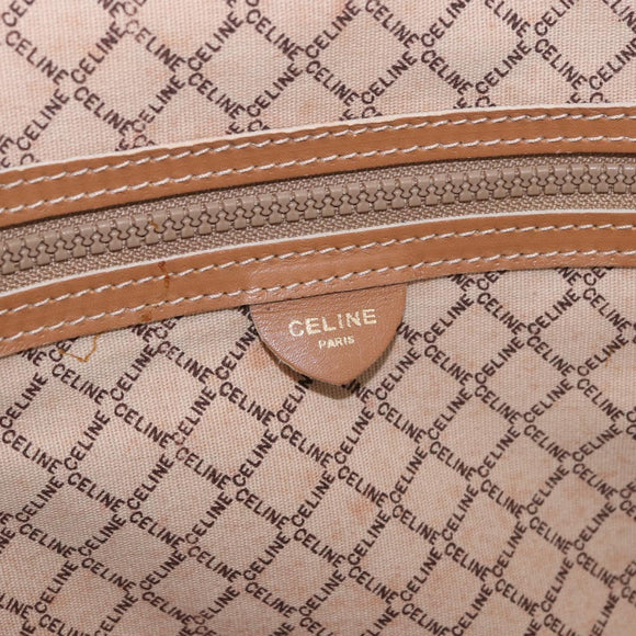 CELINE Attache Case Macadam Canvas Trunk PVC Brown Gold Auth 182603