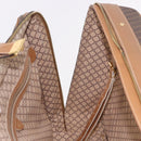 CELINE Attache Case Macadam Canvas Trunk PVC Brown Gold Auth 182603-22