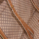 CELINE Attache Case Macadam Canvas Trunk PVC Brown Gold Auth 182603-24