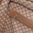 CELINE Attache Case Macadam Canvas Trunk PVC Brown Gold Auth 182603-26