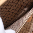 CELINE Attache Case Macadam Canvas Trunk PVC Brown Gold Auth 182603-27
