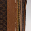 CELINE Attache Case Macadam Canvas Trunk PVC Brown Gold Auth 182603-4