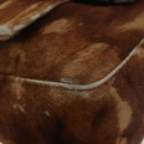 FENDI Mamma Baguette Schoudertas Harako leer Beige Zilver Auth 182607A-11