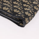 Christian Dior Trotter Canvas Schoudertas Marinegoud Auth 182609-15