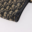 Christian Dior Trotter Canvas Schoudertas Marinegoud Auth 182609-16