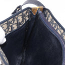 Christian Dior Trotter Canvas Schoudertas Marinegoud Auth 182609-18