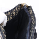 Christian Dior Trotter Canvas Schoudertas Marinegoud Auth 182609-21