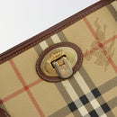 Burberrys Nova Check Hand Bag PVC Beige Gold Auth 182610A-17