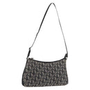Christian Dior Trotter Canvas Accessoire-Tasche Grau Silber Auth 182611SAV-1