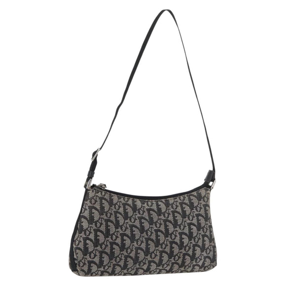 Christian Dior Trotter Canvas Accessoire-Tasche Grau Silber Auth 182611SAV