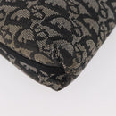 Christian Dior Trotter Canvas Accessoire-Tasche Grau Silber Auth 182611SAV-10