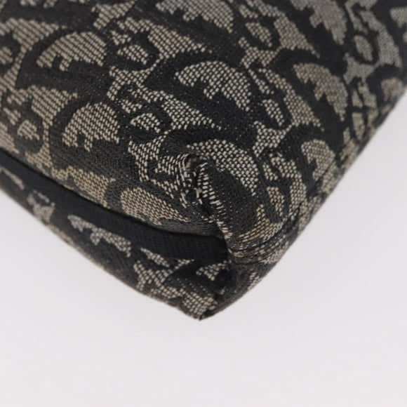 Christian Dior Trotter Canvas Accessoire-Tasche Grau Silber Auth 182611SAV