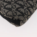 Christian Dior Trotter Canvas Accessoire-Tasche Grau Silber Auth 182611SAV-12