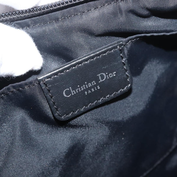 Christian Dior Trotter Canvas Accessoire-Tasche Grau Silber Auth 182611SAV