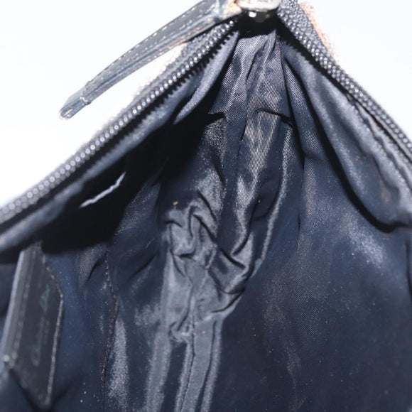 Christian Dior Trotter Canvas Accessoire-Tasche Grau Silber Auth 182611SAV