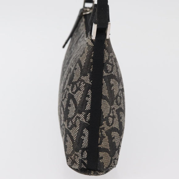 Christian Dior Trotter Canvas Accessoire-Tasche Grau Silber Auth 182611SAV