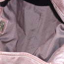 FENDI Mamma Baguette Handtas Leer Bruin Zilver Auth 182613A-17