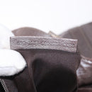 FENDI Mamma Baguette Handtas Leer Bruin Zilver Auth 182613A-22