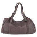 FENDI Mamma Baguette Handtas Leer Bruin Zilver Auth 182613A-3