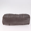 FENDI Mamma Baguette Handtas Leer Bruin Zilver Auth 182613A-9