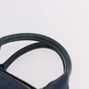 Miu Miu Hand Bag Leather 2way Navy Gold Auth 182614A-14