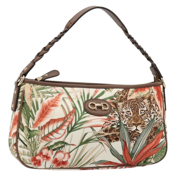 Salvatore Ferragamo Gancini Animalmuster Tasche Canvas Mehrfarbig Original 182618A