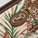 Salvatore Ferragamo Gancini Animalmuster Tasche Canvas Mehrfarbig Original 182618A-14