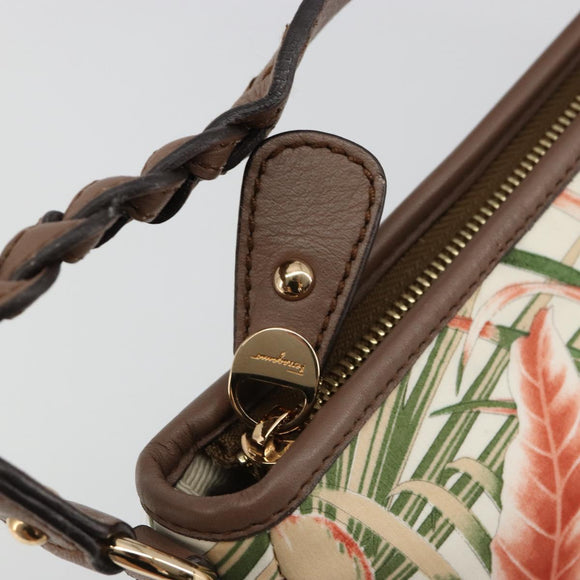 Salvatore Ferragamo Gancini Animalmuster Tasche Canvas Mehrfarbig Original 182618A