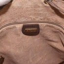 GUCCI GG Supreme Web Sherry Line Shoulder Bag PVC Beige Gold Auth 182622-18