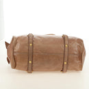 Miu Miu Hand Bag Leather 2way Beige Gold Auth 182623SAM-5