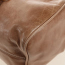 Miu Miu Hand Bag Leather 2way Beige Gold Auth 182623SAM-17