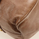 Miu Miu Hand Bag Leather 2way Beige Gold Auth 182623SAM-19