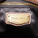 Miu Miu Hand Bag Leather 2way Beige Gold Auth 182623SAM-22