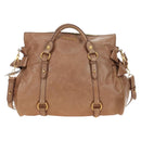 Miu Miu Hand Bag Leather 2way Beige Gold Auth 182623SAM-13