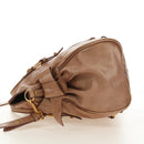 Miu Miu Hand Bag Leather 2way Beige Gold Auth 182623SAM-3