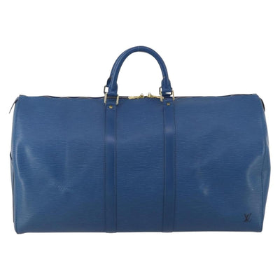 LOUIS VUITTON Epi Keepall 55 Boston Bag Toledo Blue M42955 LV Auth 182624 - 0