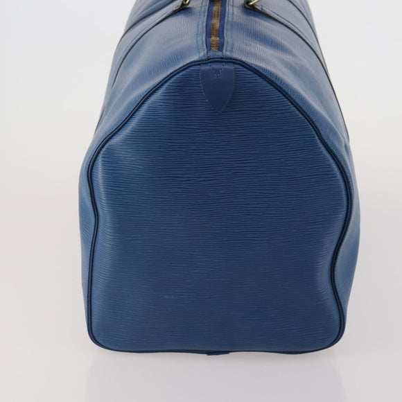 LOUIS VUITTON Epi Keepall 55 Boston Bag Toledo Blue M42955 LV Auth 182624