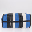 BALENCIAGA Bazaar Shopper M Tote Bag Leather Blue Silver 443097 Auth 182625-6