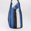 BALENCIAGA Bazaar Shopper M Tote Bag Leather Blue Silver 443097 Auth 182625-5