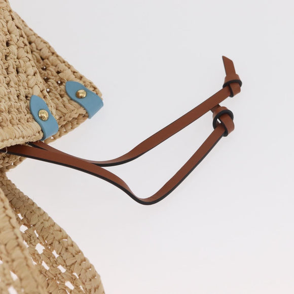 LOUIS VUITTON On the Go MM Tote Bag Raffia Okinawa Only Beige LV Auth 182627SAM