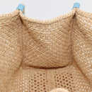 LOUIS VUITTON On the Go MM Tote Bag Raffia Okinawa Only Beige LV Auth 182627SAM-21